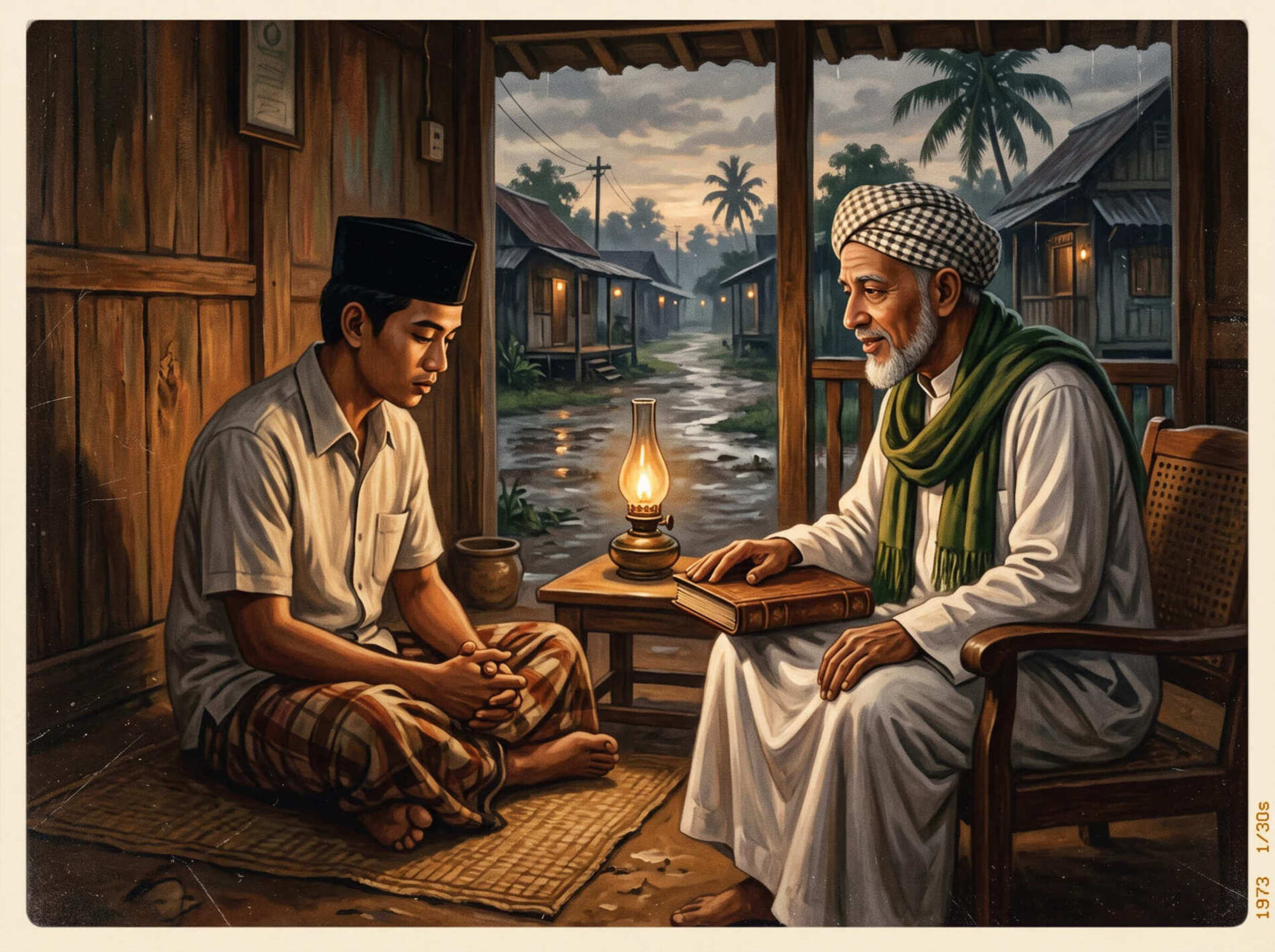 Eyang Wongsokusumo muda berguru kepada Habib Salim bin Abdullah al-Attas di serambi majelis